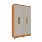 Guarda‑Roupa Amsterdam 4 Portas Tcil – Cinamomo/Off‑White com Pés Guarda‑Roupa Amsterdam 4 Portas Tcil – Cinamomo/Off‑White com Pés