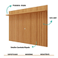 Painel Para Tv Até 70 Polegadas 100% MDF Ripado Trend Permobili Nature Painel Para Tv Até 70 Polegadas 100% MDF Ripado Trend Permobili Nature