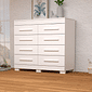 Cômoda Cleo 8 gavetas, 100% MDF Branco - ACP Cômoda Cleo 8 gavetas, 100% MDF Branco - ACP