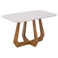 Conjunto de Mesa de Jantar em Madeira Maciça Cimol Bromélia 130cm com 4 Cadeiras Amarilis - Madeira/Off White Conjunto de Mesa de Jantar em Madeira Maciça Cimol Bromélia 130cm com 4 Cadeiras Amarilis - Madeira/Off White