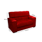 Conjunto de Sofá 2x3 Lugares Dubai Vermelho Masterflex