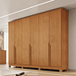 Guarda-Roupa Casal 100% MDF 6 Portas Bianchi, Bianca, Naturall Guarda-Roupa Casal 100% MDF 6 Portas Bianchi, Bianca, Naturall