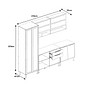 Cozinha Esplêndida Cristal Completa 5 Módulos 100% MDF, Cristaleira Reflecta  com LED, MGM Móveis - Cinamomo/Of White