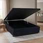 Base Baú Casal 138x188x42 cm Ortolike - Preta Base Baú Casal 138x188x42 cm Ortolike - Preta