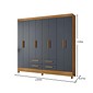Guarda-Roupa Casal Moval Flórida 8 Portas Freijó/Cinza Guarda-Roupa Casal Moval Flórida 8 Portas Freijó/Cinza