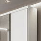 Guarda Roupa Casal com Espelho 3 Portas 6 Gavetas 100% MDF - Sollo-Branco - Novo Horizonte