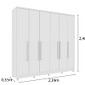 Guarda-Roupa Casal 6 Portas 4 Gavetas Tcil Móveis Veneza Branco Guarda-Roupa Casal 6 Portas 4 Gavetas Tcil Móveis Veneza Branco