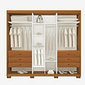 Guarda Roupa Casal Divine Plus 06 portas 100% MDF Naturalle/Off White Ripado - Bom Pastor Guarda Roupa Casal Divine Plus 06 portas 100% MDF Naturalle/Off White Ripado - Bom Pastor