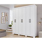 Guarda-Roupa Casal Em MDF 6 Portas Panan Milena Branco Guarda-Roupa Casal Em MDF 6 Portas Panan Milena Branco