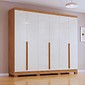 Guarda-Roupa Casal 100% MDF 6 Portas Alvorada Nature/Off White - Bianchi Guarda-Roupa Casal 100% MDF 6 Portas Alvorada Nature/Off White - Bianchi