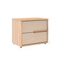 Mesa de Cabeceira 2G Robel Concept Pux Perfil Hanover/Fendi Liso 60cm - Hanover/Fendi