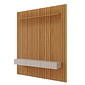 Painel Ripado para TV 65 Polegadas em MDF Permóbili Maragogi 185cm Nature/Off White Painel Ripado para TV 65 Polegadas em MDF Permóbili Maragogi 185cm Nature/Off White