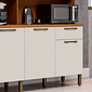Armário de Cozinha Kit Cabernet Prime 100%MDF, Amendoa/Off White - Ronipa