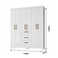 Guarda‑Roupa Casal 6 Portas Itatiba Branco Moval Guarda‑Roupa Casal 6 Portas Itatiba Branco Moval
