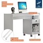Escrivaninha Mesa de Computador 1 Gaveta com Rodízios Giga Branca - Valdemoveis Escrivaninha Mesa de Computador 1 Gaveta com Rodízios Giga Branca - Valdemoveis
