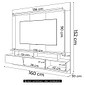Painel para Tv  Zenith 1.6 2 Portas 160cm HB - Cinamomo/Off White