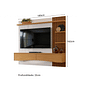 Painel Para TV 65 Polegadas 180cm Europa Off White/Tauari 3D -  Lukaliam 