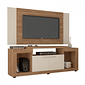 Rack Com Painel Para Tv Até 55 Polegadas Movie Buriti/Off White - Caemmun Rack Com Painel Para Tv Até 55 Polegadas Movie Buriti/Off White - Caemmun