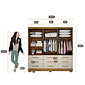 Guarda Roupa Casal com Espelho 3 Portas 9 Gavetas Buriti Cumaru/Fendi - Novo Horizonte Guarda Roupa Casal com Espelho 3 Portas 9 Gavetas Buriti Cumaru/Fendi - Novo Horizonte
