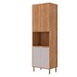 Paneleiro Torre Quente 70cm 100% MDF Divina Mgm Móveis - Cinamomo/Off White