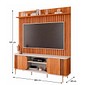 Conjunto Bancada com Painel Chicago 1,80m MDF para TV até 70 polegadas - Off White/Cinamomo