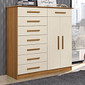 Cômoda para Quarto 8 Gavetas com Sapateira Albatroz New Verona Carvalho/Off White Cômoda para Quarto 8 Gavetas com Sapateira Albatroz New Verona Carvalho/Off White