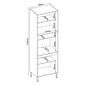 Paneleiro 2 Portas com Vidro - Firenze 70cm - Demobile - Amêndoa/Branco
