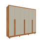 Guarda-Roupa Casal em MDF 6 Portas Tcil Móveis Realeza C/ Pés Cinamomo/Off White Guarda-Roupa Casal em MDF 6 Portas Tcil Móveis Realeza C/ Pés Cinamomo/Off White