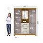 Guarda-Roupa Solteiro 4 Portas Capelinha com Espelho Ilhéus MX Móveis Marrocos com Off White Guarda-Roupa Solteiro 4 Portas Capelinha com Espelho Ilhéus MX Móveis Marrocos com Off White