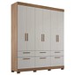 Guarda-Roupa Casal em MDF 6 Portas Panan Porto Avela/Perola Guarda-Roupa Casal em MDF 6 Portas Panan Porto Avela/Perola