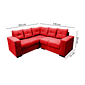 Sofá de Canto Athena Vermelho Masterflex Sofá de Canto Athena Vermelho Masterflex