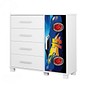 Cômoda 4 Gavetas com Sapateira Lívia Menino Carro 100% MDF 80cm Madec/VJ - Branco