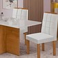 Conjunto Mesa 4 Cadeiras Cel Moveis Salinas Retangular 120x80 Tampo Londres Plus com Vidro - Off/Cinamomo