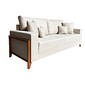 Sofá Living Mensdoza 2.00m Linho Molas Bonel Assento 10cm - Bege Sofá Living Mensdoza 2.00m Linho Molas Bonel Assento 10cm - Bege