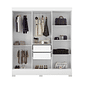 Guarda-Roupa Casal 6 Portas Demóbile Verso Branco Guarda-Roupa Casal 6 Portas Demóbile Verso Branco