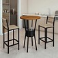 Conjunto Mesa Bistrô Bar com Balde e 2 Banquetas Barcelona Aço - Preto