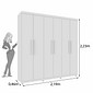 Guarda-Roupa Casal Lagos 6 Portas 4 Gavetas – Tcil Móveis (Branco) Guarda-Roupa Casal Lagos 6 Portas 4 Gavetas – Tcil Móveis (Branco)