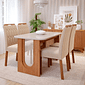 Conjunto de Mesa de Jantar Cimol Valentina 130cm com 4 Cadeiras Paola Wood - Cinamomo /Off White Conjunto de Mesa de Jantar Cimol Valentina 130cm com 4 Cadeiras Paola Wood - Cinamomo /Off White