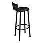 Conjunto Bistrô Bar com Mesa Tampo Ripado 70cm e 2 Banquetas Bete Náutica - Preto