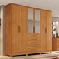 Guarda-Roupa Casal Com Espelho 6 Portas em MDF Bianchi Clara Nature Guarda-Roupa Casal Com Espelho 6 Portas em MDF Bianchi Clara Nature