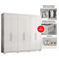 Guarda-Roupa Venice 6 Portas 100% MDF Demóbile - Branco Guarda-Roupa Venice 6 Portas 100% MDF Demóbile - Branco