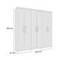 Guarda-Roupa Casal 6 Portas Olimpo Branco -  Tcil Móveis  Guarda-Roupa Casal 6 Portas Olimpo Branco -  Tcil Móveis