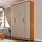 Guarda‑Roupa Amsterdam 4 Portas Tcil – Cinamomo/Off‑White com Pés Guarda‑Roupa Amsterdam 4 Portas Tcil – Cinamomo/Off‑White com Pés