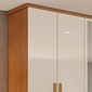 Guarda-Roupa Casal Com Espelho 6 Portas em MDF Bianchi Clara Naturall/Off White Guarda-Roupa Casal Com Espelho 6 Portas em MDF Bianchi Clara Naturall/Off White