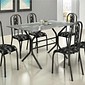 Conjunto de Mesa Teixeira Cabo Frio com 6 Cadeiras Lisboa Martelado Preto 140x75 Conjunto de Mesa Teixeira Cabo Frio com 6 Cadeiras Lisboa Martelado Preto 140x75