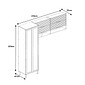 Cozinha Esplêndida 3 Módulos 100% MDF Cristaleira Reflecta - Cina/Ofw