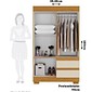 Guarda-Roupa Maya 4 Portas Cinamomo/Off White - Acp Móveis Guarda-Roupa Maya 4 Portas Cinamomo/Off White - Acp Móveis