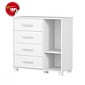 Cômoda 4 Gavetas com Sapateira Lívia Menina Barbie 100% MDF Código19 - Branco