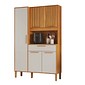 Kit Cozinha 100% MDF Ronipa Sangio 5 Portas 1 Gaveta 120cm - Canela/Off White Kit Cozinha 100% MDF Ronipa Sangio 5 Portas 1 Gaveta 120cm - Canela/Off White