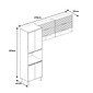 Cozinha Esplêndida Cristal 3 Módulos 100% MDF 270cm MGM Móveis - Cinamomo/Of White Cozinha Esplêndida Cristal 3 Módulos 100% MDF 270cm MGM Móveis - Cinamomo/Of White